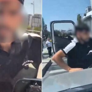 trafikte dehset anlari onunu kestigi kadin surucuye kabusu yasatti tOOyAwXI