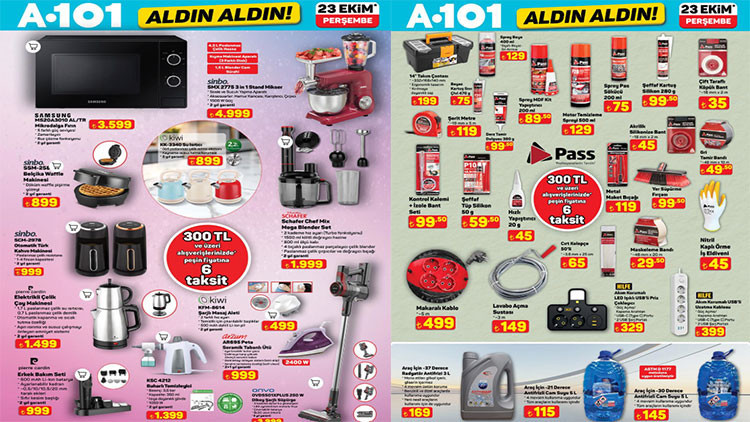 a101 haftanin yeni katalogu 23 ekim 2025 a101 aldin aldin afisi bu hafta neler sunuyor a101 aktuel ile buharli temizleyici belcika waffle makinesi pas sokucu satisa cikiyor u7vFhqBw.jpg