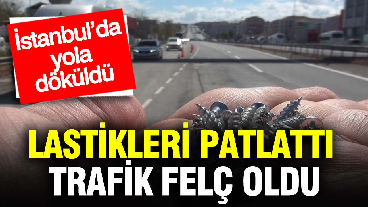 İstanbul’da Yola Saçılan Vidalar Trafiği Olumsuz Etkiledi